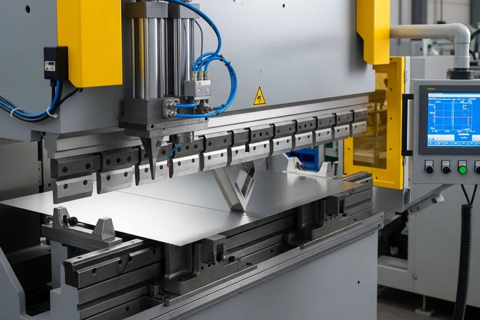 Spiegazione di come funziona una macchina a freno a pressione CNC